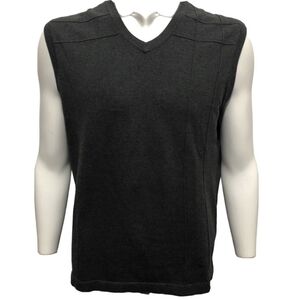 Mexx Men's V-Neck Sleeveless Sweater - Dark Gray